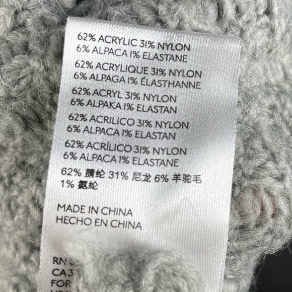 Anthropologie Sweater Womens Small Bia Mock Neck Waffle Knit Alpaca Cozy Tunic - Picture 8 of 8